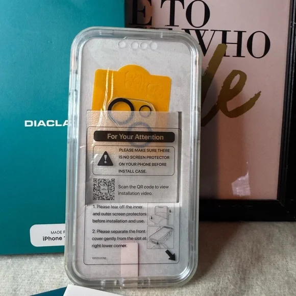 Blue & Gold Marble Protective iPhone Case - Picture 3 of 4